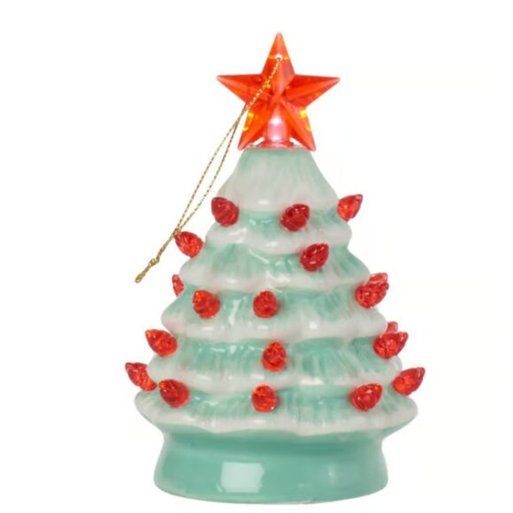 Mr. Christmas 5in. LED Nostalgic Holly Ceramic Tree BRAND-NEW w/ALL tags - Picture 1 of 16